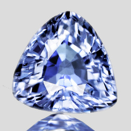 5.50 mm { 0.82 cts} Trillion AAA Fire Natural Ceylon Blue Sapphire {Flawless-VVS}