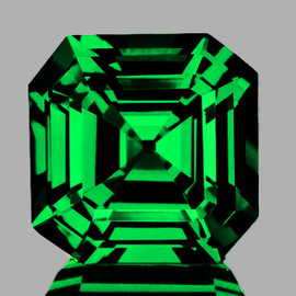 4.50 mm Octagon Machine Asscher Cut Extreme Brilliancy Best AAA Emerald Green Tsavorite Garnet Natural (Flawless-VVS)--AAA Grade