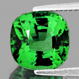 4.00 mm Cushion Extreme Brilliancy Intense Chrome Green Tsavorite Garnet Natural ( Flawless-VVS )--AAA Grade
