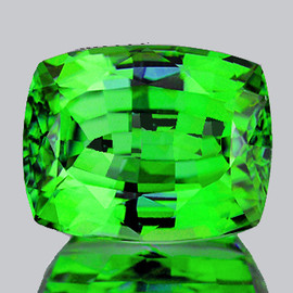 5.5x4.5 mm { 0.50 cts } Cushion Machine Cut Extreme Brilliancy Intense Chrome Green Tsavorite Garnet Natural ( Flawless-VVS )--AAA Grade