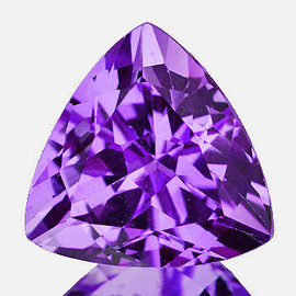 12.00 mm { 5.13 cts } Trilliant Brilliant Cut Extreme Brilliancy Natural AAA Purple Amethyst {Flawless-VVS}--AAA Grade