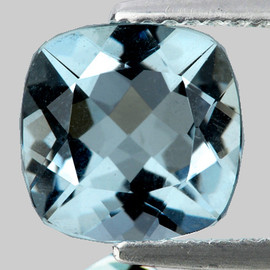 6.00 mm 1 pcs Cushion Brilliant Cut Extreme Brilliancy Natural Blue Aquamarine {Flawless-VVS}--AAA Grade