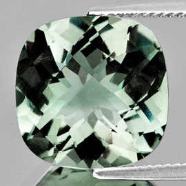 12.00 mm 2pcs { 12.07 cts } Cushion Checker AAA Fire Natural Green Amethyst {Flawless-VVS1}