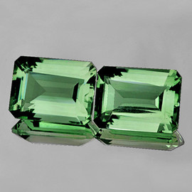 15x12 mm 2pcs { 19.92 cts } Octagon Emerald Cut AAA Fire Intense Green Amethyst Natural {Flawless-VVS1}--AAA Grade