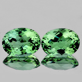 16x12 mm 2pcs Oval Checker Brilliant Cut AAA Fire Intense Green Amethyst Natural {Flawless-VVS1}--AAA Grade