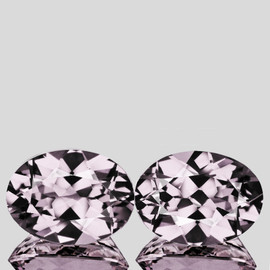 8x6 mm 2 pcs Oval Machine Brilliant Cut Extreme Brilliancy Natural Light Pink Morganite { Flawless-VVS }--AAA Grade