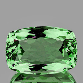 14x10 mm { 6.21 cts } Cushion Brilliant Cut AAA Fire Intense Green Amethyst Natural {Flawless-VVS1}