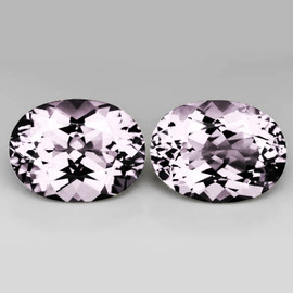 7x5 mm 2 pcs Oval Machine Brilliant Cut Extreme Brilliancy Natural Light Pink Morganite { Flawless-VVS }