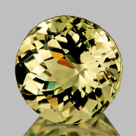 12.00 mm { 5.56 cts } Round Checker Brilliant Cut AAA Fire Natural Golden Yellow Citrine (Flawless-VVS1}