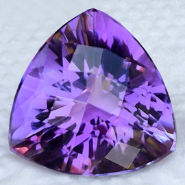 20.00 mm { 25.29 cts } Trilliant Brilliant Cut Extreme Brilliancy Intense Purple Amethyst Natural {Flawless-VVS1}--AAA Grade