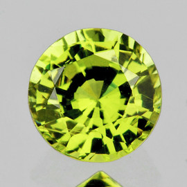 4.50 mm { 0.56 cts } Round AAA Fire Intense Green Yellow Chrysoberyl Natural {Flawless-VVS}--AAA Grade