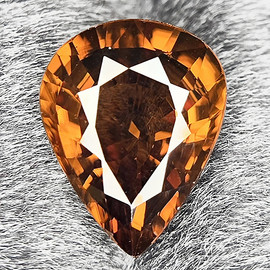 8x6 mm { 1.44 cts } Pear AAA Fire Imperial Golden Zircon Natural {Flawless-VVS1}