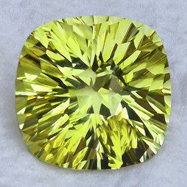18.00mm { 25.64 cts } Cushion Concave Cut Extreme Brilliancy Natural Green Gold Lemon Quartz {Flawless-VVS1}--AAA Grade