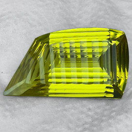 33x18 mm { 38.35 cts } Fancy Concave Cut Extreme Brilliancy Intense Green Gold Lemon Quartz Natural {Flawless-VVS1}--AAA Grade
