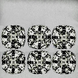3.00 mm 6 pcs Cushion Extreme Brilliancy Natural Titanium Sapphire Madagascar {Flawless-VVS}--AAA Grade