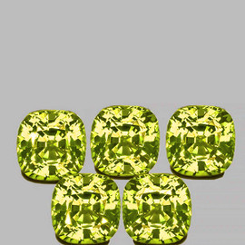 3.50 mm 5 pcs Cushion AAA Fire Intense Canary Yellow Sapphire Madagascar Natural {Flawless-VVS1}--AAA Grade