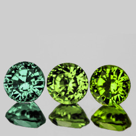 4.50 mm 3 pcs { 1.52 cts } Round Cut AAA Fire Natural Mix Australia Sapphire {Flawless-VVS}--AAA Grade