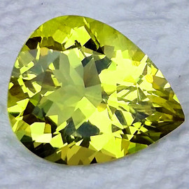 18x15 mm { 13.37 cts} Pear Brilliant Cut Best AAA Fire Intense Green Gold Lemon Quartz Natural {Flawless-VVS}--AAA Grade