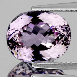 9x7 mm { 2.90 cts } Oval Brilliant Cut Extreme Brilliancy Natural Baby Pink Kunzite (Flawless-VVS)