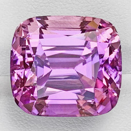 9.50 mm { 4.51 cts } Cushion Best AAA Fire Intense AAA Pink Kunzite Natural {Flawless-VVS}--AAA Grade