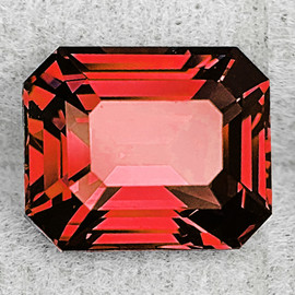 8x6.5 mm { 2.18 cts } Octagon Emerald Cut AAA Neon Padparadscha Pink Rhodolite Garnet Natural (Umbalite) {Flawless-VVS1}--AAA Grade