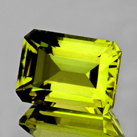 14x10 mm 1pc Octagon Emerald Cut AAA Fire Natural Green Gold Lemon Quartz {Flawless-VVS}