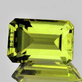 10x7 mm 1pc Octagon Emerald Cut AAA Fire Natural Green Gold Lemon Quartz {Flawless-VVS}