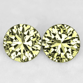 2.80 mm 2 pcs Round  Brilliant Cut Extreme Brilliancy Natural Canary Yellow Diamond {Flawless-VVS }--AAA Grade