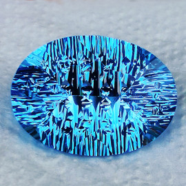 31x23 mm { 69.67 cts } Oval Concave Cut Extreme Brilliancy Natural Swiss Blue Topaz {Flawless-VVS}--AAA Grade