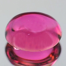 9x7 mm { 2.43 cts} Oval Cabochon AAA Luster Intense Pink Red Rubellite {Flawless-VVS}--AAA Grade