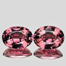 7x5 mm 2 pcs Oval Best AAA Fire Best Padparadscha Pink Tourmaline Natural {Flawless-VVS1}--AAA Grade