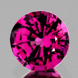 6.80 mm { 1.11 cts } Round AAA Fire Intense Deep Pink Tourmaline Natural {Flawless-VVS}--AAA Grade