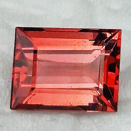 8x6 mm { 2.31 cts } Baguette Machine Emerald Cut Extreme Brilliancy Intense Padparadscha Pink Tourmaline Natural { Flawless-VVS }--AAA Grade
