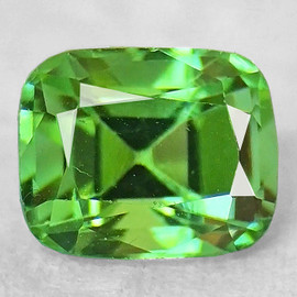 7x5.5 mm { 1.27 cts } Cushion Step Cut Best AAA Neon Natural AAA Green Tourmaline Afghanistan { Flawless-VVS }--AAA Grade