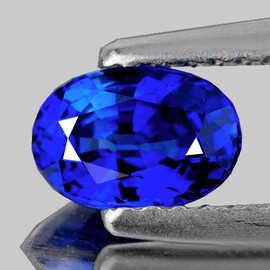 7x5 mm { 1.00 cts} Oval AAA Fire Natural Royal Blue Sapphire {Flawless-VVS}--AAA Grade