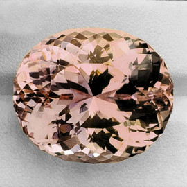 11x9 mm { 4.07 cts} Oval Brilliant Cut Extreme Brilliancy Natural AAA Peach Pink Morganite [Flawless-VVS]--AAA Grade