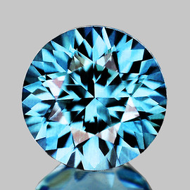 7.00 mm Round Machine Brilliant Cut Extreme Brilliancy Premium AAA Santa Maria Blue Aquamarine Natural {Flawless-VVS}--Premium Grade