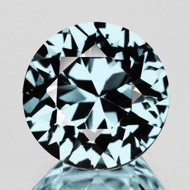 8.00 mm {1.47 cts } Round Brilliant Cut Extreme Brilliancy Natural Santa Maria Blue Aquamarine {Flawless-VVS1}--AAA Grade