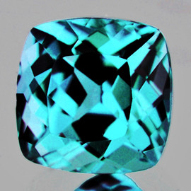 5.00 mm 1pc Cushion Brilliant Cut AAA Fire Intense Paraiba Green Blue Apatite Natural {Flawless-VVS}--AAA Grade