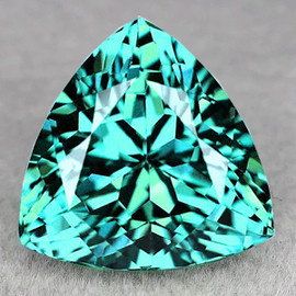 7.50 mm { 1.71 cts} Trilliant Brilliant Cut Extreme Brilliancy AAA Paraiba Green Blue Apatite Natural {Flawless-VVS}--AAA Grade