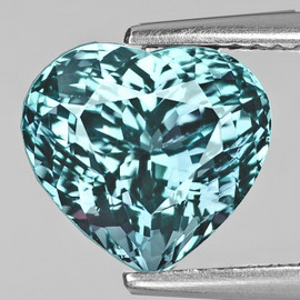 8.00 mm { 1.86 cts} Heart Brilliant Cut Extreme Brilliancy AAA Paraiba Blue Apatite Natural {Flawless-VVS}--AAA Grade