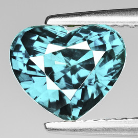 9.00 mm { 1.97 cts} Heart Brilliant Cut Extreme Brilliancy AAA Paraiba Blue Apatite Natural {Flawless-VVS}--AAA Grade