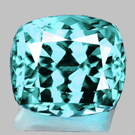 8x7 mm { 2.11 cts} Cushion Brilliant Cut Extreme Brilliancy Natural AAA Paraiba Blue Apatite {Flawless-VVS}--AAA Grade