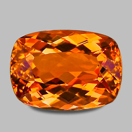 11x8.5 mm { 3.45 cts } Cushion Brilliant Cut AAA Fire Intense Madeira Orange Citrine Natural {Flawless-VVS1}--AAA Grade