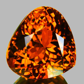 10.00 mm { 3.75 cts } Heart Brilliant Cut AAA Fire Intense Madeira Orange Citrine Natural {Flawless-VVS1}--AAA Grade