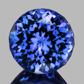6.00 mm { 0.91 cts } Round ฺBrilliant Cut AAA Fire Intense Purple Blue Tanzanite Natural {Flawless-VVS1}--AAA Grade