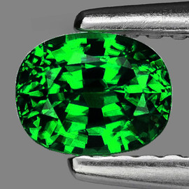 6x5 mm { 0.74 cts} Oval Extreme Brilliancy Premium Emerald Green Tsavorite Garnet Natural {Flawless-VVS} --AAA Grade