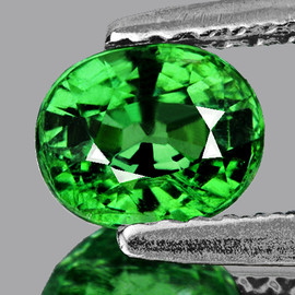 6x5 mm { 0.84 cts} Oval AAA Fire Natural Intense Chrome Green Tsavorite Garnet Natural {VVS}