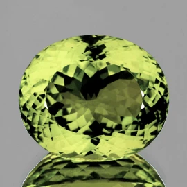29x25 mm { 67.20 cts} Oval Brilliant Cut AAA Fire Natural Green Gold Lemon Quartz {Flawless-VVS1}