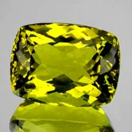 28x21 mm Cushion { 61.34 cts} AAA Fire Intense Green Gold Lemon Quartz Natural {Flawless-VVS1}--AAA Grade